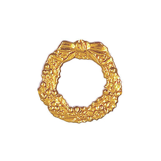 Antique Gold Dresden Foil Christmas Wreaths ~ 9
