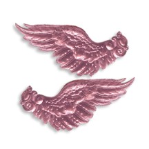 Extra Large Pink Dresden Foil Wings ~ 2 pair