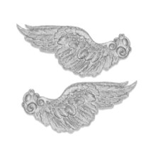 Extra Large Silver Dresden Foil Wings ~ 2 pair