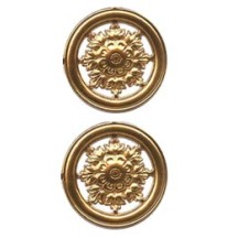 Antique Gold Dresden Foil Filligree Snowflake Medallions ~ 4