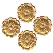 Antique Gold Dresden Foil Medallions ~ 24