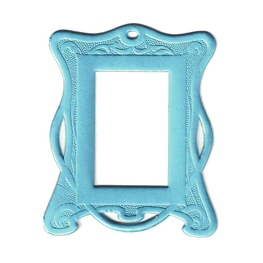 Light Blue Art Nouveau Dresden Foil Frames ~ 2