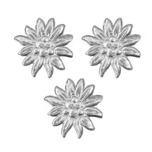 Silver Dresden Foil Edelweiss Flowers ~ 20