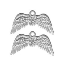Silver Dresden Foil Wings with Hanger ~ 12