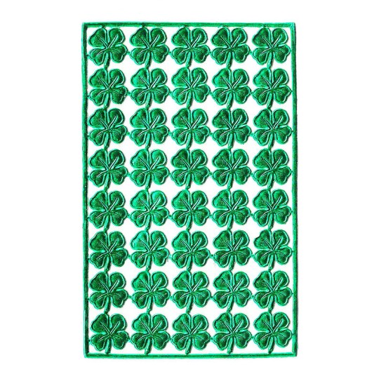 Small Green Dresden Foil Shamrocks ~ 40