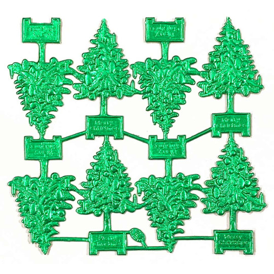 Green Dresden Foil Christmas Trees ~ 8