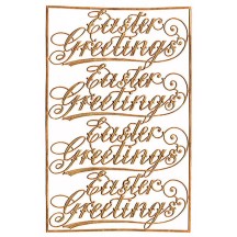 Easter Greetings Antique Gold Dresden Scripts ~ 4