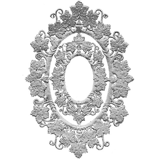 Silver Foil Grape Leaf Frames ~ 2