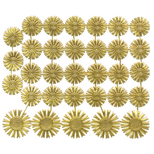 Small Gold Dresden Foil Celestial Halos ~ 32 Assorted