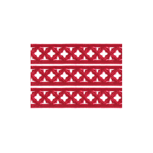 Red Dresden Gothic Quadrofoil Trim ~ 1/2" wide