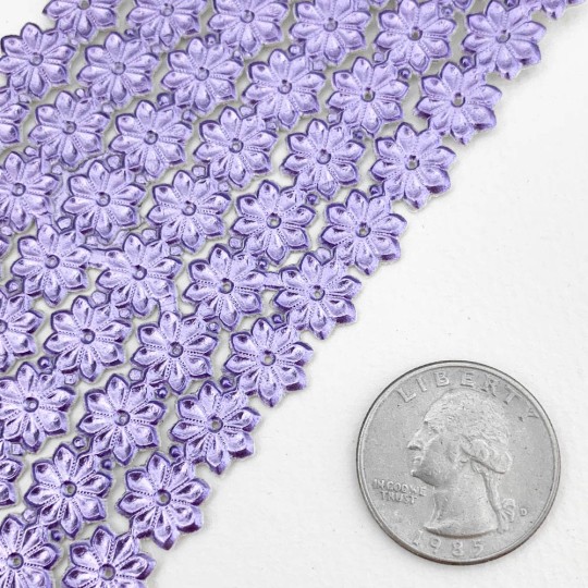 Light Purple Dresden Foil Flowers ~ 102