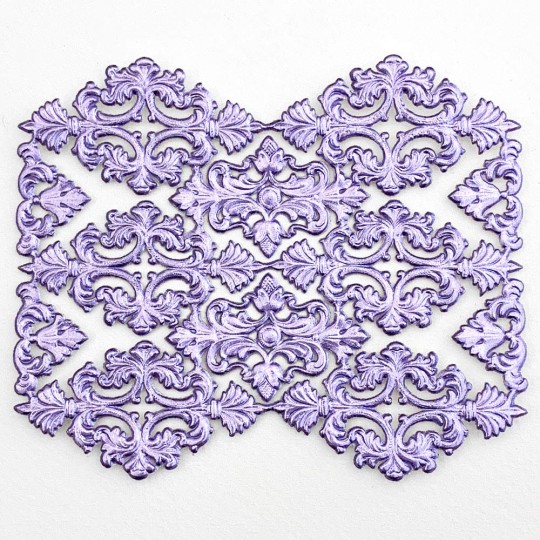 Light Purple Dresden Foil Ornate Flourishes and Corners ~ 12