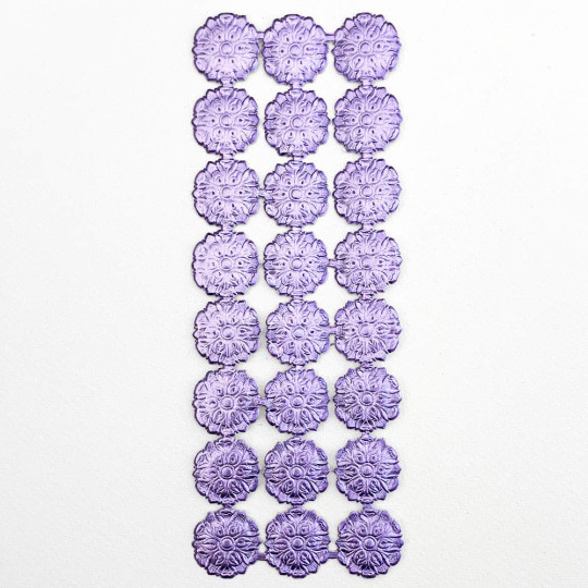 Light Purple Dresden Foil Medallions ~ 24