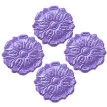 Light Purple Dresden Foil Medallions ~ 24