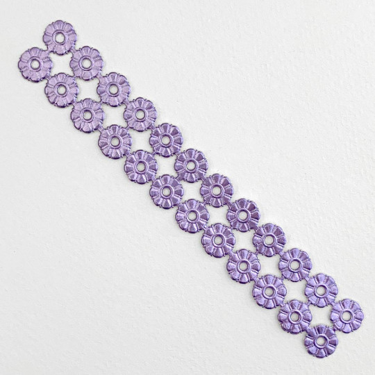 Light Purple Dresden Foil Button Medallions ~ 24