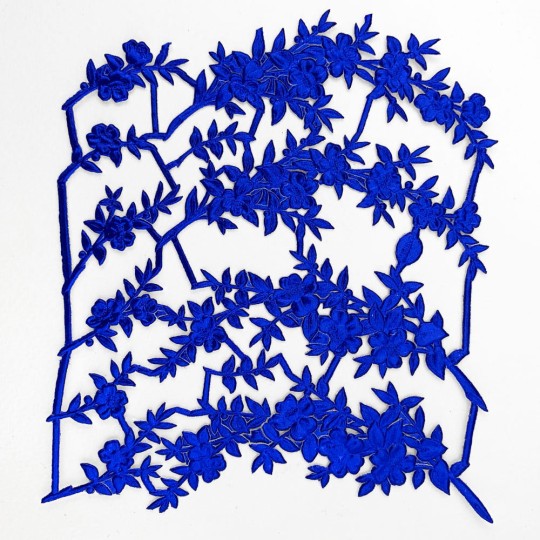 Fancy Dark Blue Dresden Foil Myrtle Branches and Sprigs ~ 12 Asst.