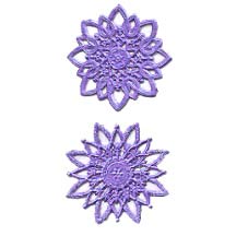 Light Purple Dresden Foil Snowflakes or Halos ~ 8 Asst.