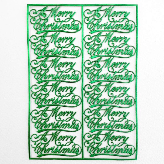 Petite Green Merry Christmas Scripts ~ 12