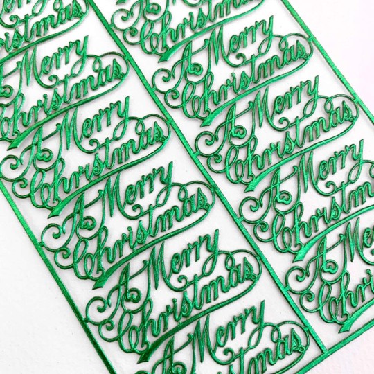 Petite Green Merry Christmas Scripts ~ 12