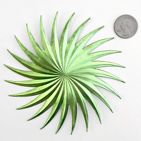 Extra Large Light Green Dresden Foil Comet or Halo ~ 1