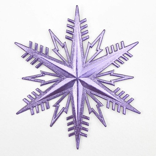 Classic Light Purple Dresden Foil Snowflakes ~ 2