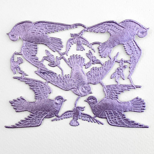 Light Purple Paper Dresden Doves ~ 8 Asst.