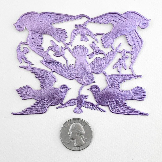 Light Purple Paper Dresden Doves ~ 8 Asst.