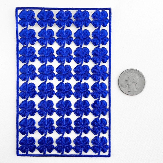 Small Dark Blue Dresden Foil Shamrocks ~ 40