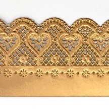 Antique Gold Dresden Pierced Hearts Extra Wide Trim ~ 1-1/4" wide