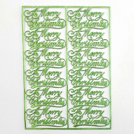 Petite Light Green Merry Christmas Scripts ~ 12
