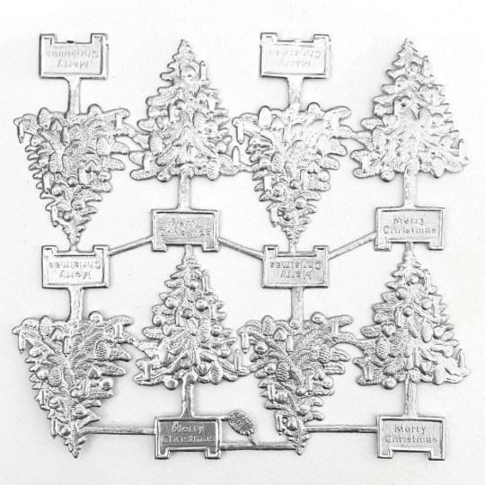 Silver Dresden Foil Christmas Trees ~ 8
