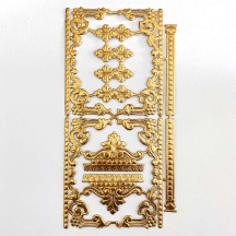 Antique Gold Dresden Foil Fancy Embellishments