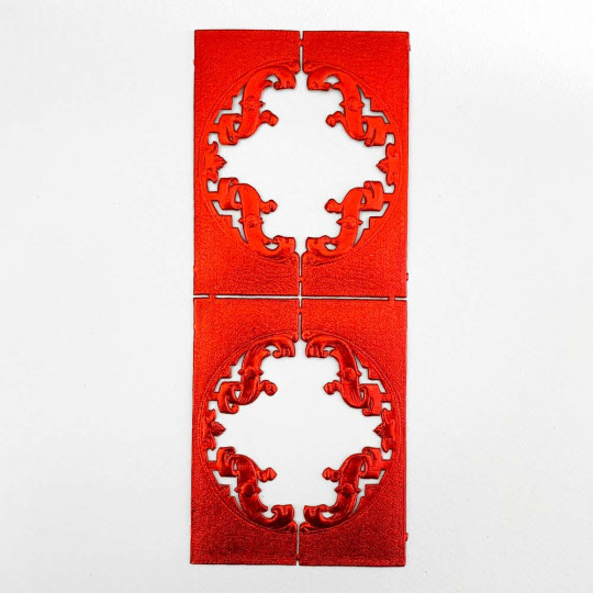 Red Dresden Foil Fancy Frames ~ 2