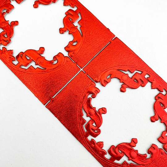 Red Dresden Foil Fancy Frames ~ 2