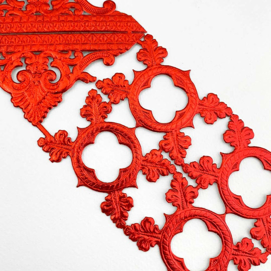 Red Dresden Foil Fancy Frames & Corners