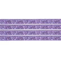 Light Purple Flower & Leaf Dresden Foil Trim ~ 3/16"