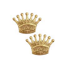 Antique Gold Dresden Foil Crowns ~ 10