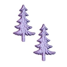 Light Purple Dresden Foil Trees ~ 10