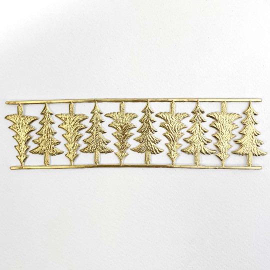 Gold Dresden Foil Trees ~ 10