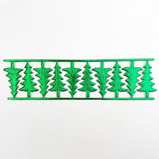 Green Dresden Foil Trees ~ 10