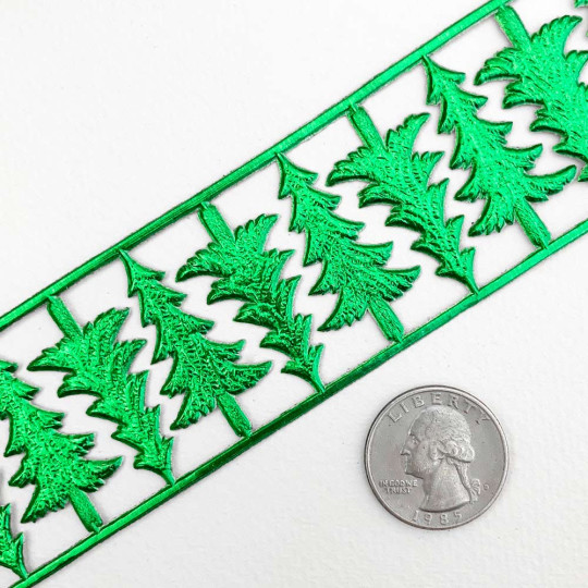 Green Dresden Foil Trees ~ 10