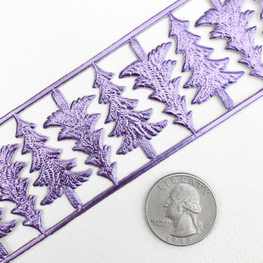 Light Purple Dresden Foil Trees ~ 10