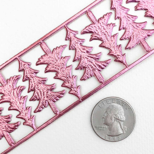 Pink Dresden Foil Trees ~ 10