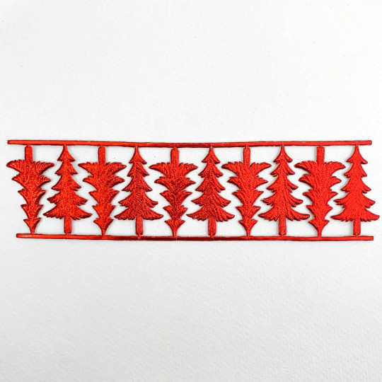 Red Dresden Foil Trees ~ 10