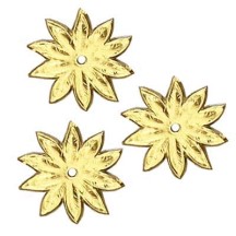 Gold Dresden Foil Strawberry Leaves or Greenery ~ 20