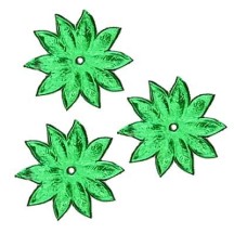 Green Dresden Foil Strawberry Leaves or Greenery ~ 20