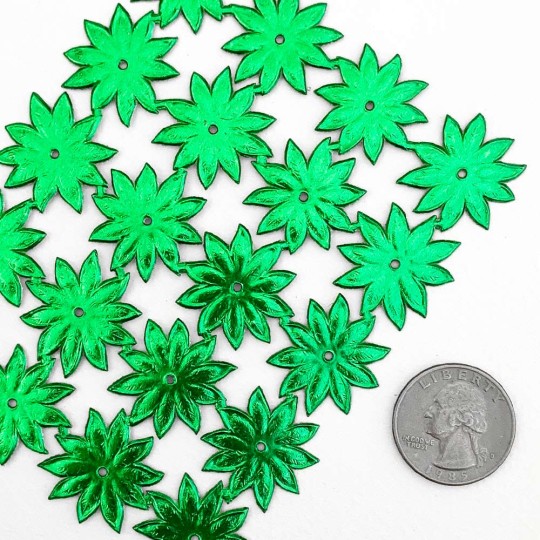 Green Dresden Foil Strawberry Leaves or Greenery ~ 20