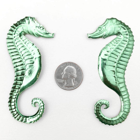 Extra Large Aqua Dresden Seahorse ~ 2