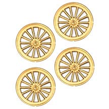 Antique Gold Dresden Foil Wheels or Halos ~ 20