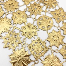 Gold Dresden Foil Medallions or Orders ~ 24 Assorted
